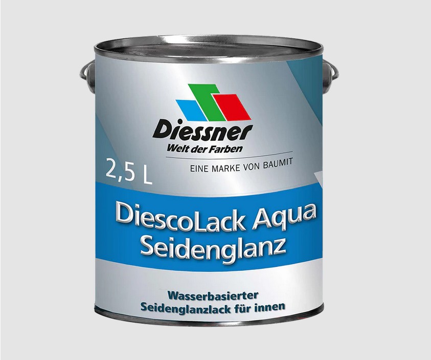 Diessner DiescoLack Aqua Seidenglanzlack Lack innen & außen Seidenglanz weiss 1 Liter Diessner DiescoLack Aqua Seidenglanzlack Lack innen & außen Seidenglanz weiss 1 Liter