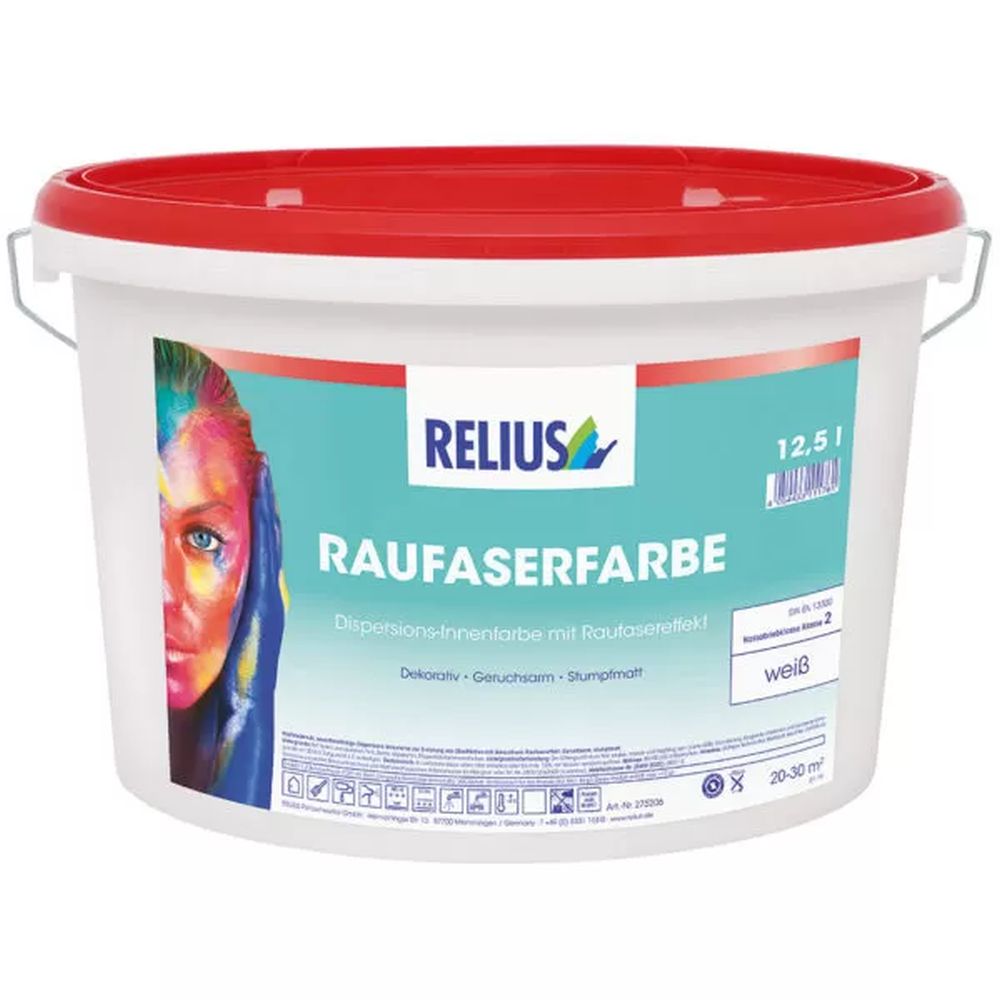 Relius Raufaserfarbe Wandfarbe weiß