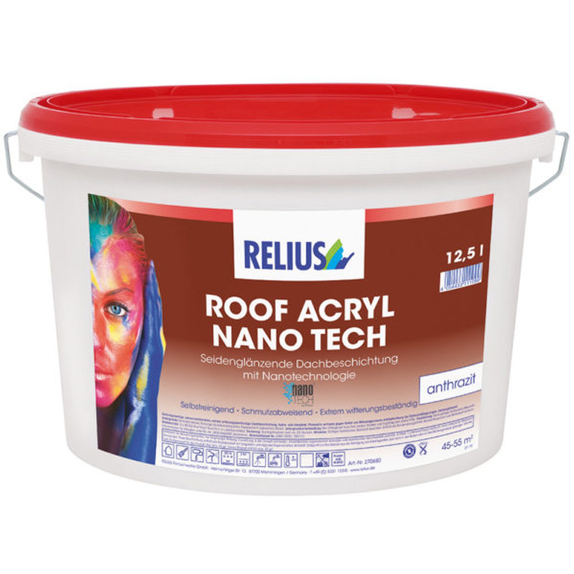 Relius Roof Acryl NanoTech anthrazit 12,5 Liter