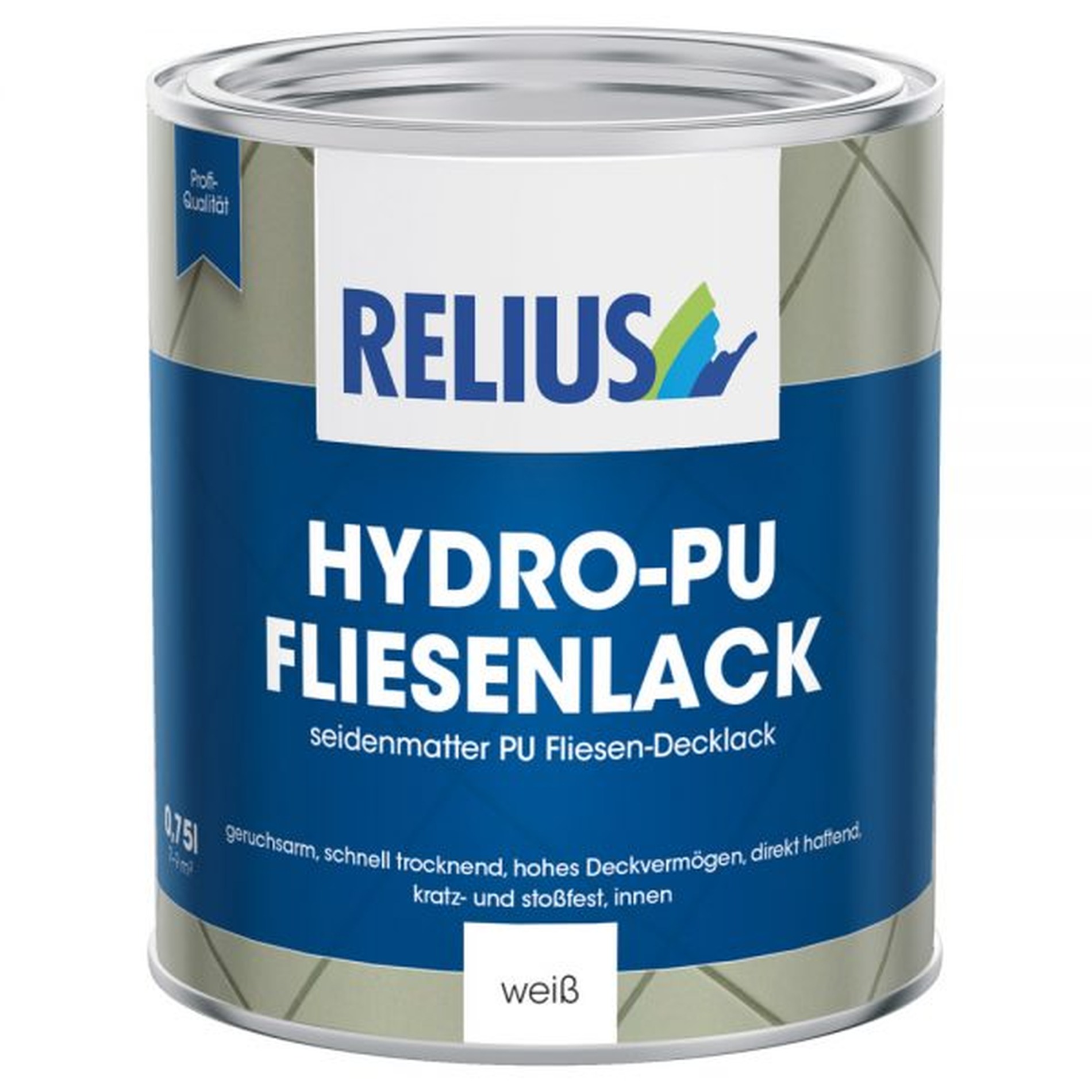 Relius Hydro-PU Fliesenlack weiß 0,75 Liter