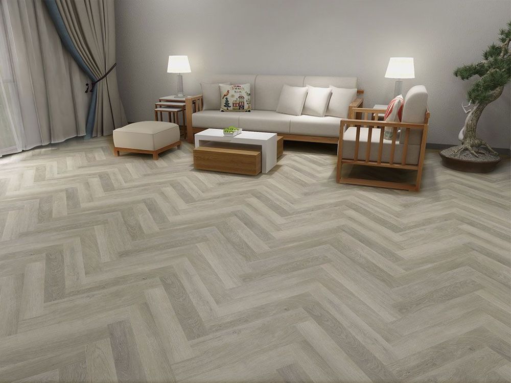 5,5 mm Click-Vinyl CHECK One 2075H Fläming Eiche Herringbone inkl. Trittschall Premium VPE: 1,752 m²