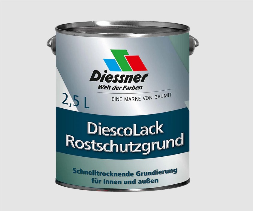 Diessner DiescoLack Rostschutzgrund Grundierung Stahl & Eisen grau innen 1 Liter Diessner DiescoLack Rostschutzgrund Grundierung Stahl & Eisen grau innen 1 Liter
