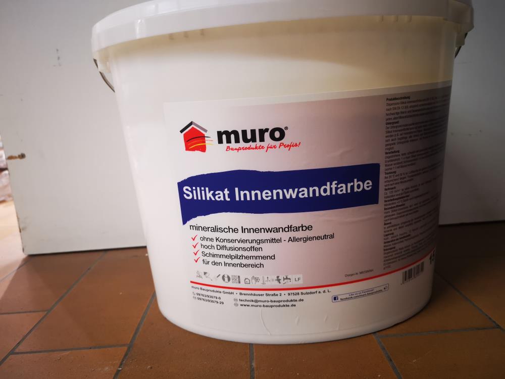 muro Classic Silikat Innenfarbe Silikatfarbe N2K1 matt weiß 15 Liter