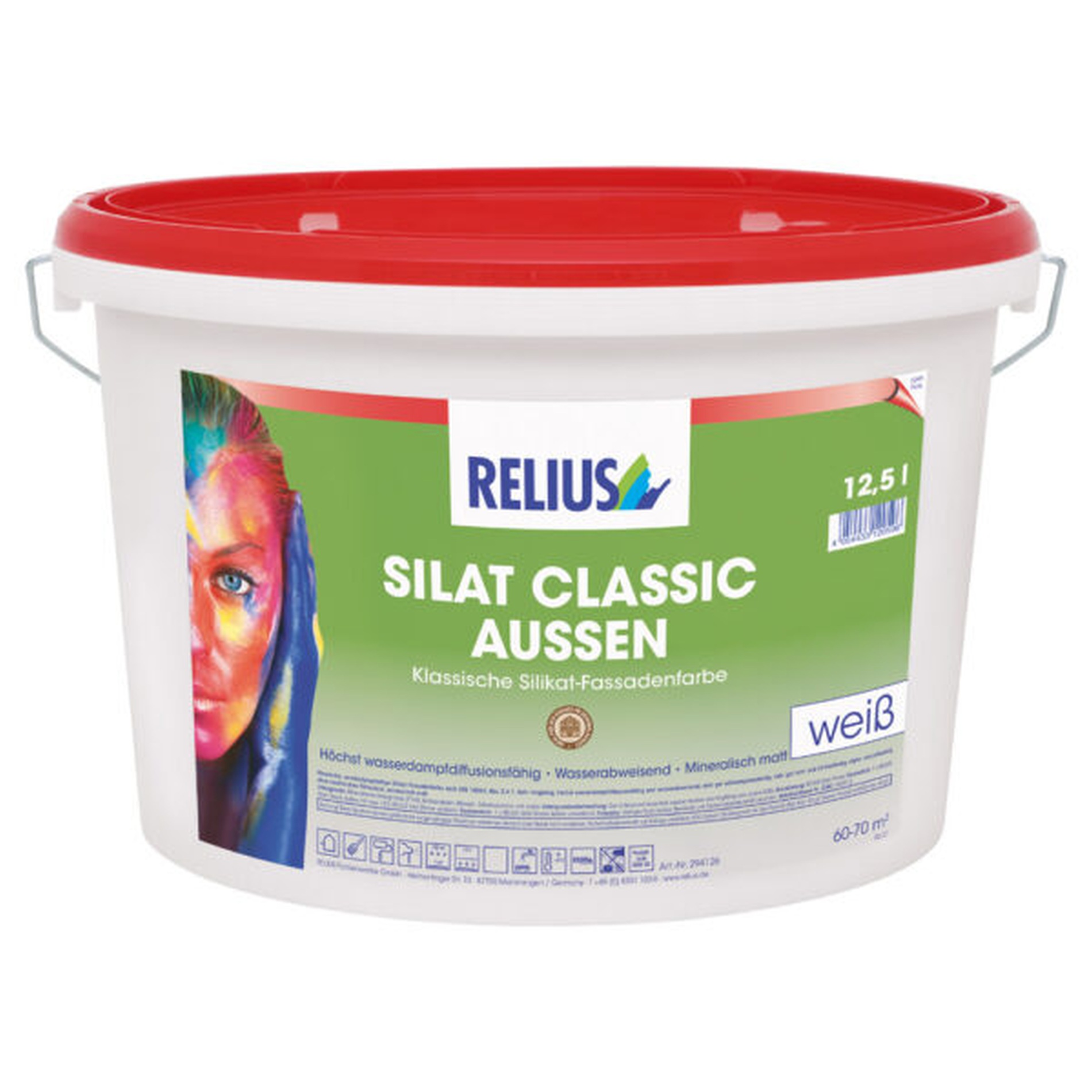 Relius Silat Classic Außen Fassadenfarbe weiß