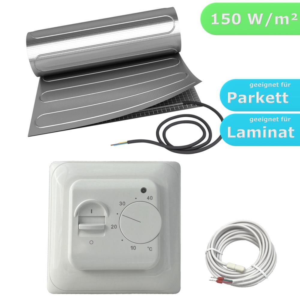 HWT Fußbodenheizung elek. Set ALU 150 W/m² & Standard Regler HWT Fußbodenheizung elek. Set ALU 150 W/m² & Standard Regler