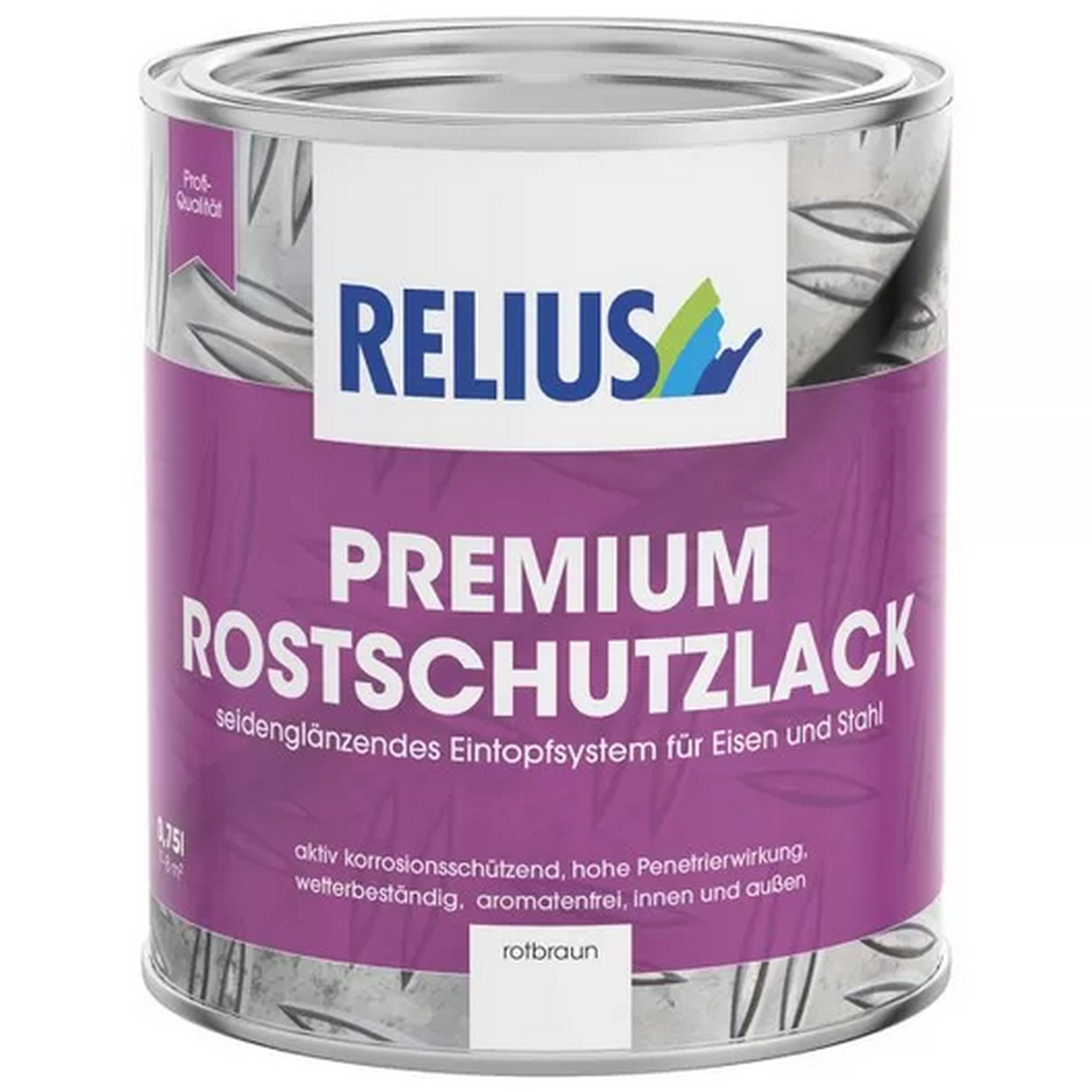 Relius Premium Rostschutzlack rotbraun 0,75 Liter