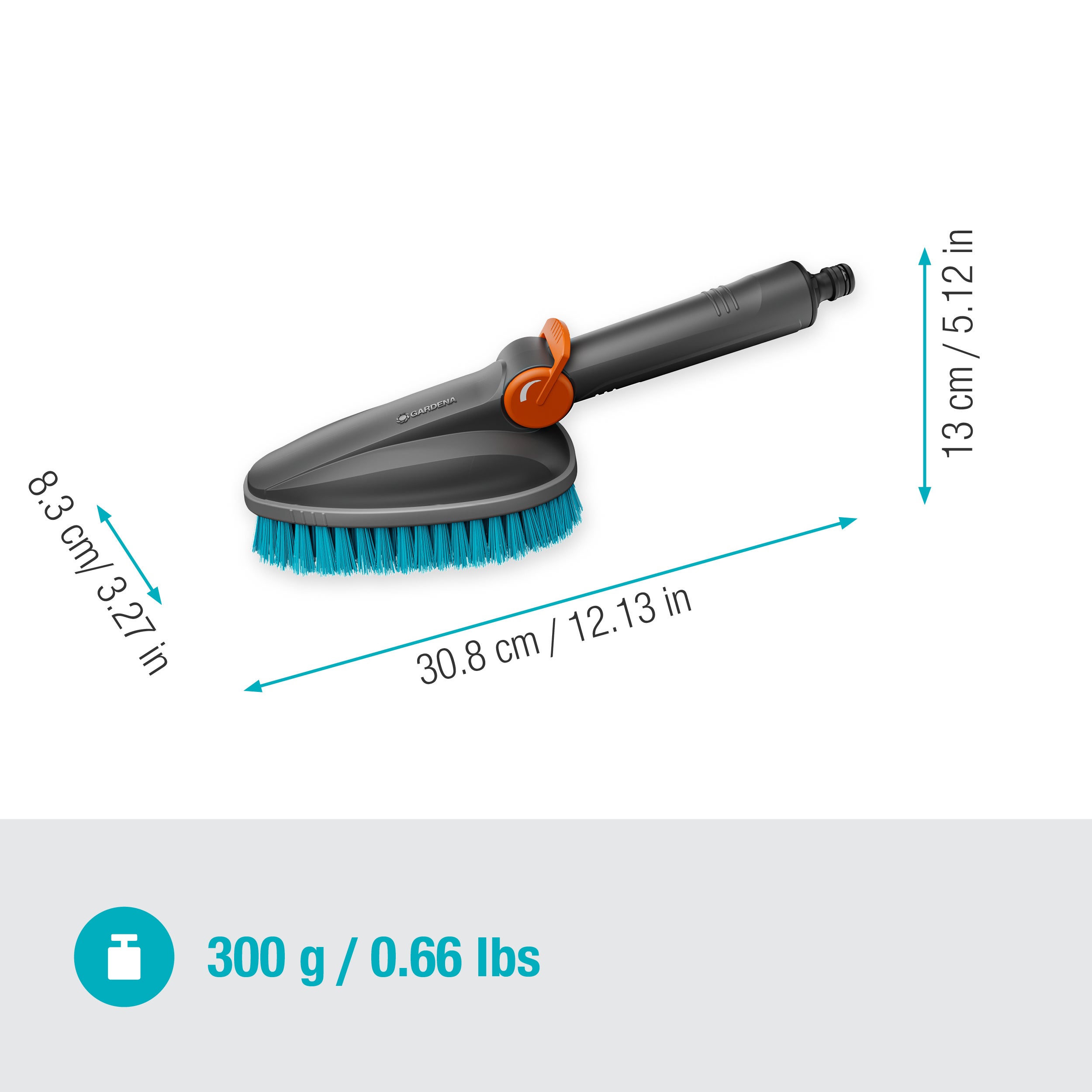Gardena Cleansystem Handbürste M hard #18846-20.