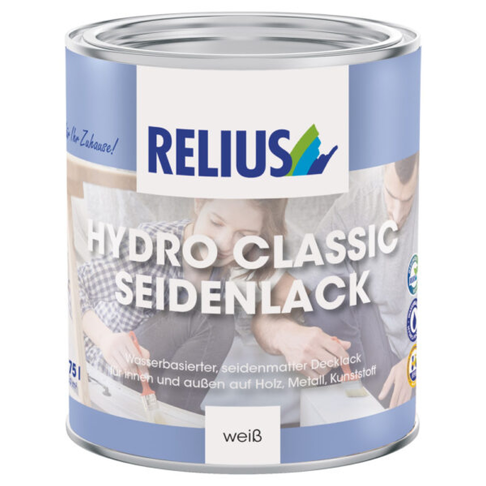 Relius Hydro Classic Seidenlack weiß 0,375 Liter