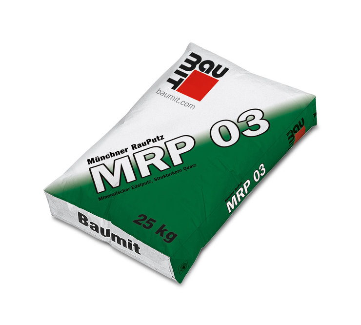 Baumit Münchner Rauputz MRP 03 Korn: 0-3 mm weiß 25kg