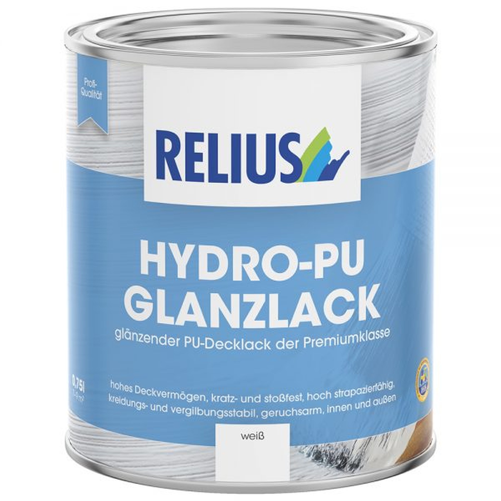 Relius Hydro-PU Glanzlack weiß 0,375 Liter