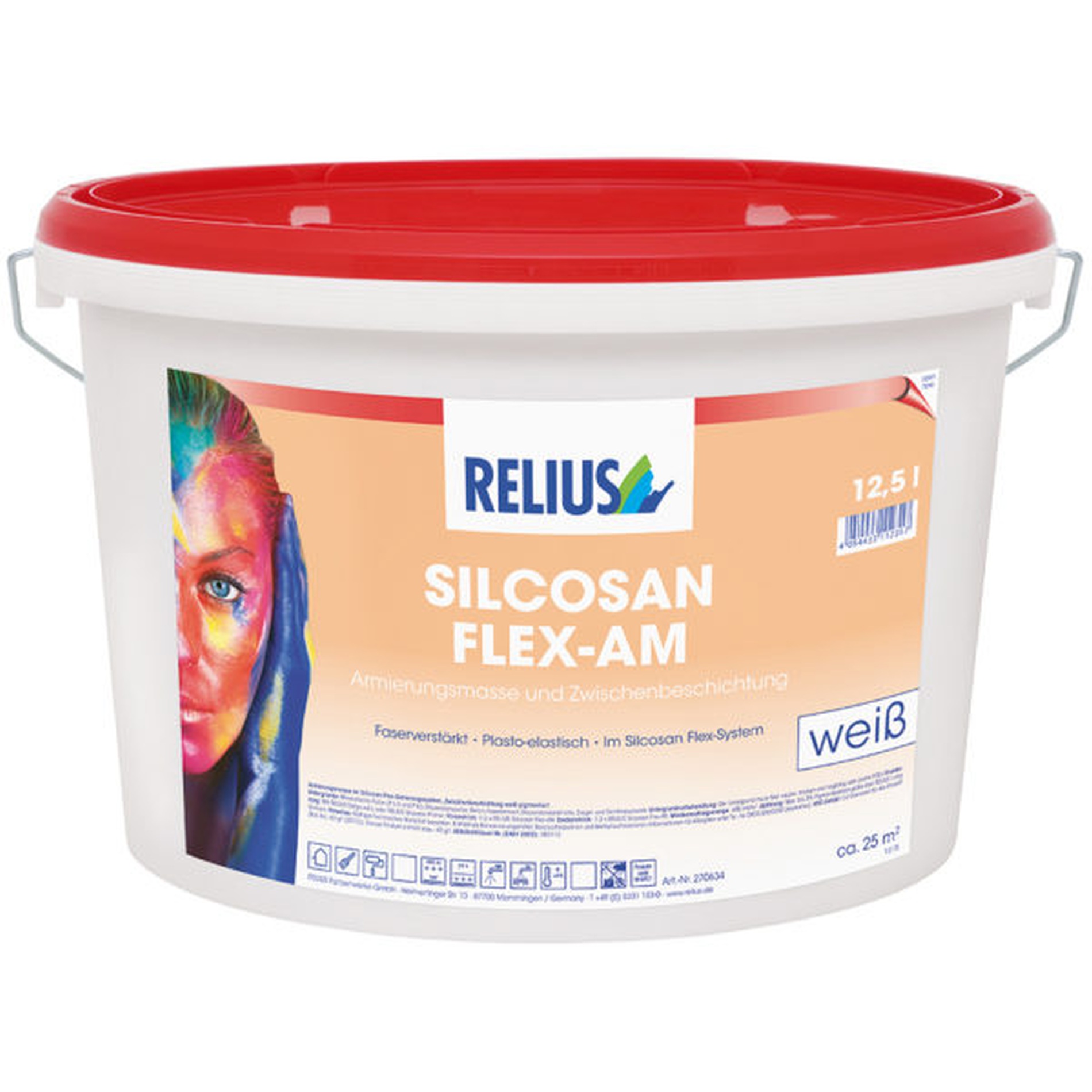 Relius Silcosan Flex-AM weiß pigmentiert 12,5 Liter