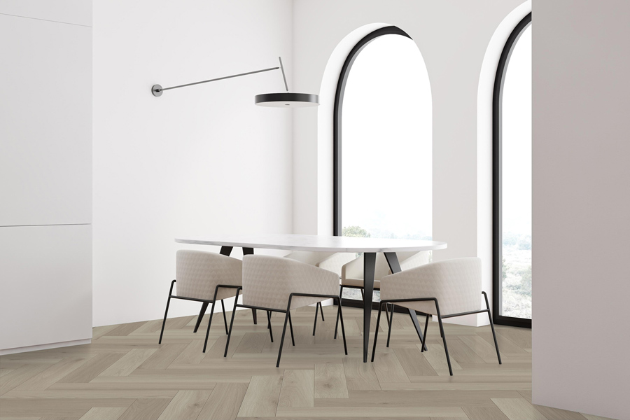 5,5 mm Click-Vinyl CHECK One 2475H Deisenfang Oak Herringbone inkl. Trittschall VPE: 2,138 m²