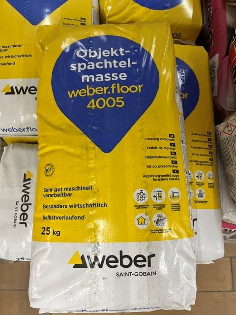 weber.floor 4005 Objektspachtelmasse Bodenausgleichsmasse Ausgleichsmasse 1-20 mm  Innen 25 kg