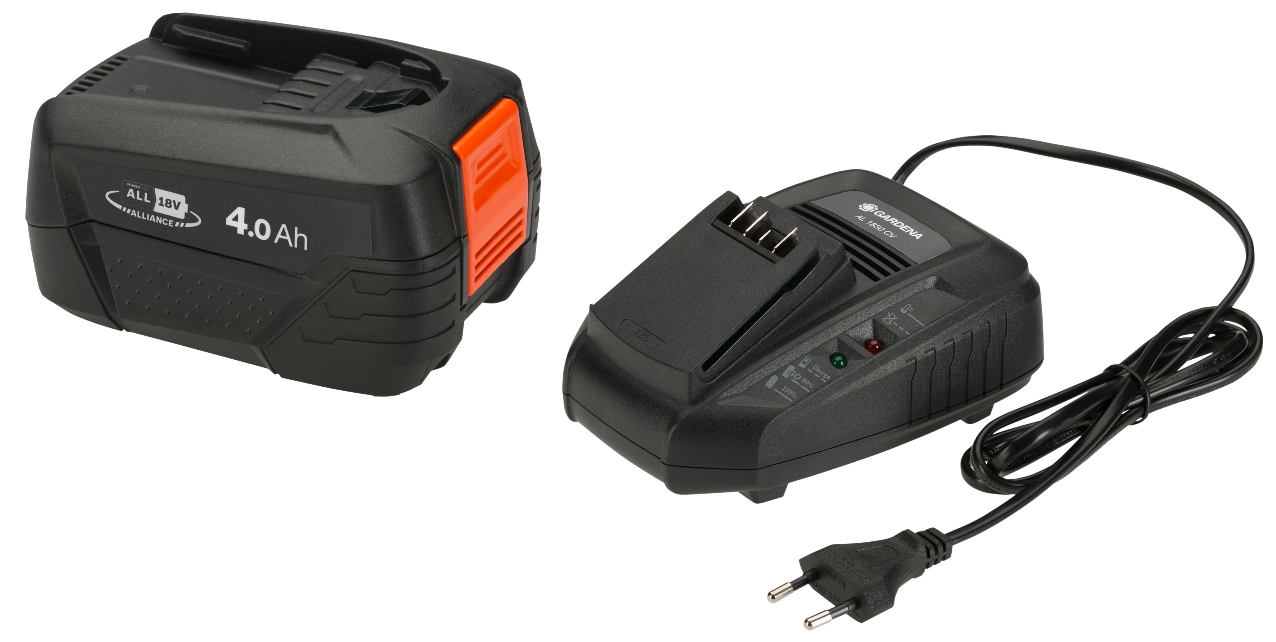 Gardena Starter-Kit P4A 1 x Akku 4,0 Ah / Schnell-Ladegerät #14908-20.