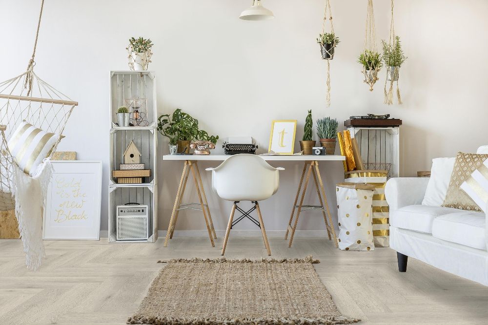 5,5 mm Click-Vinyl CHECK One 2492H Mühlenfeld Oak Herringbone inkl. Trittschall VPE: 1,752 m²