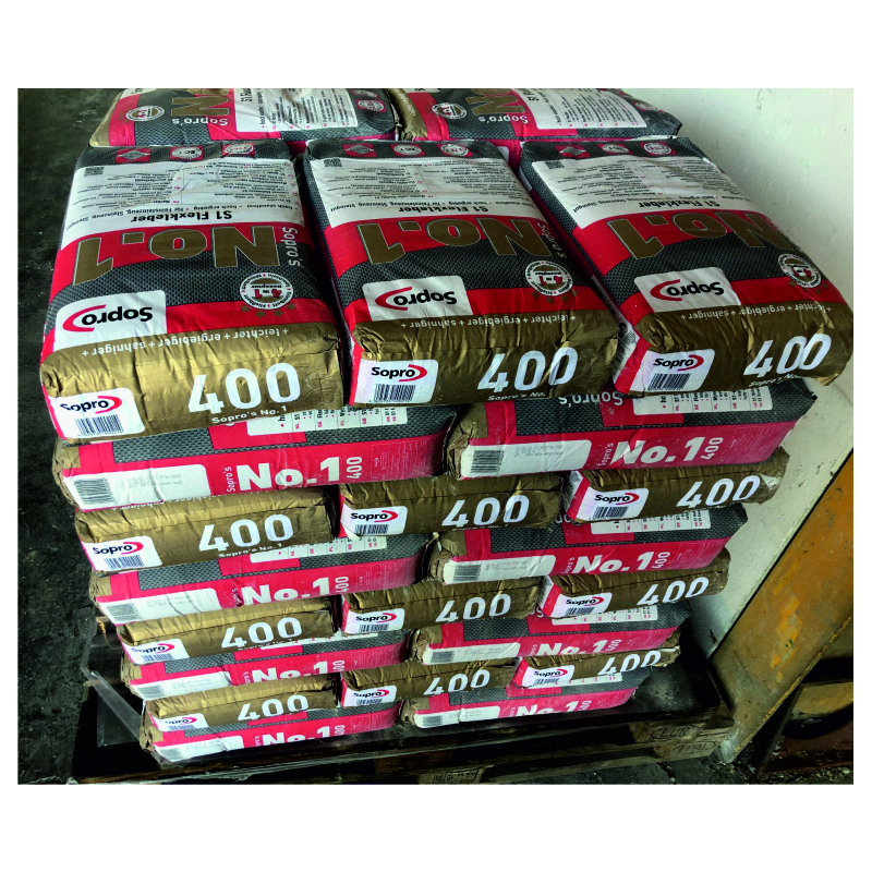 42 x Sopro No.1 400 Flexkleber Fliesenkleber Natursteinkleber C2TE S1 grau 25 kg