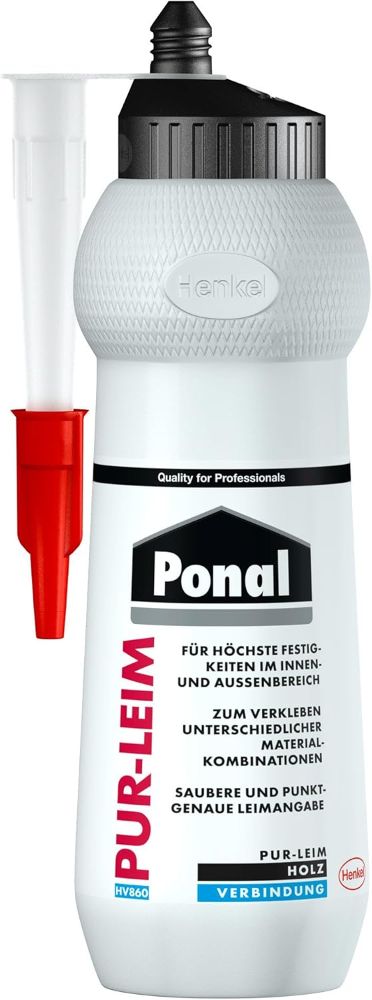 Henkel Ponal PUR12 PUR-Holzleim Leim 420g Lösemittelfrei Wasserbeständig