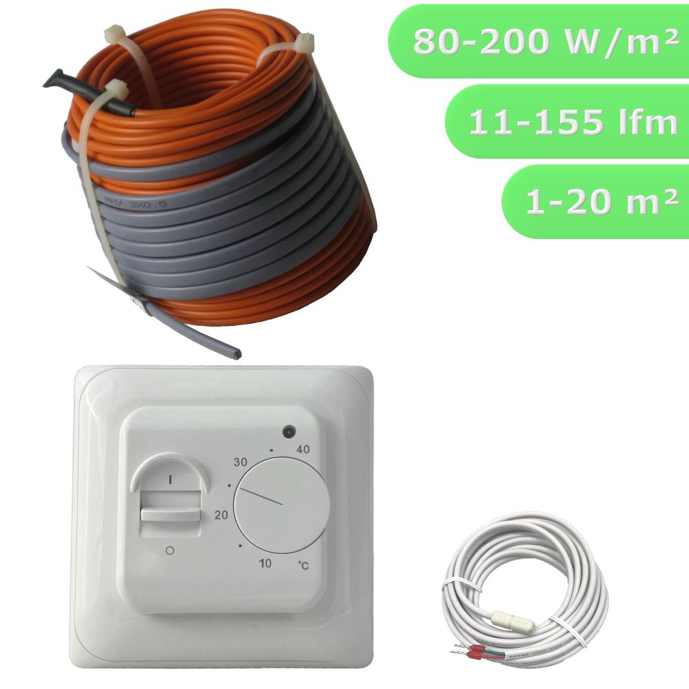 HWT Heizdraht Elektrisch Set Profi 12 W/m & Regler Standard HWT Heizdraht Elektrisch Set Profi 12 W/m & Regler Standard