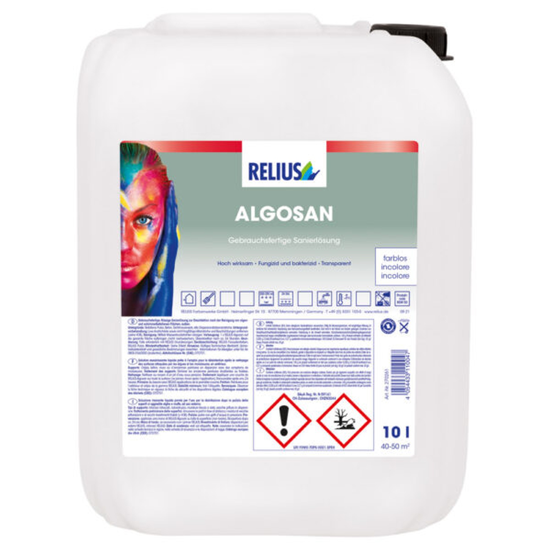 Relius Algosan farblos 10 Liter