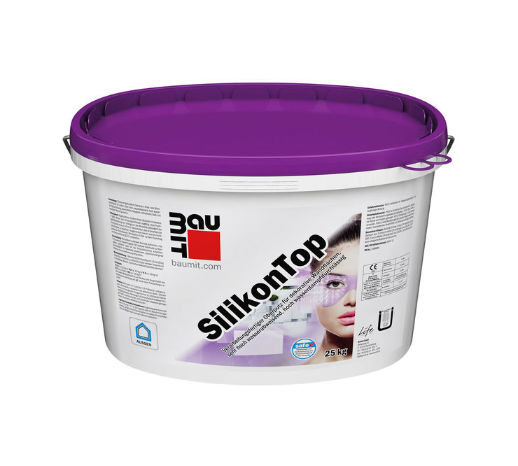 Baumit SilikonTop Kratzputzstruktur 2,0 mm weiß 25 kg Baumit SilikonTop Kratzputzstruktur 2,0 mm weiß 25 kg