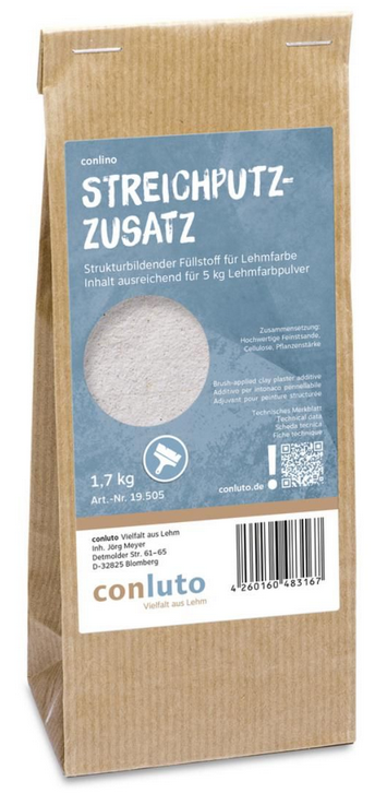 Conluto Lehm Streichputz Zusatz strukturbildender Füllstoff 1,7 Kg