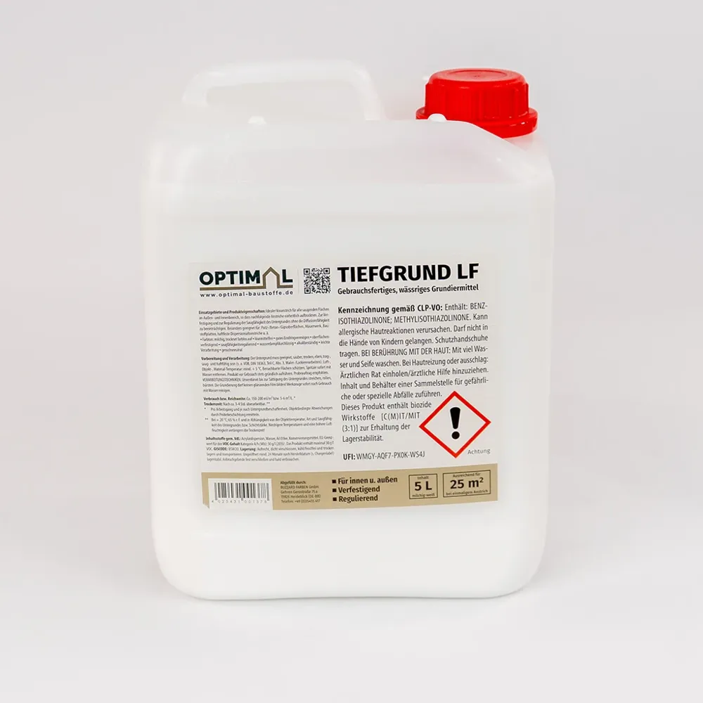 OPTIMAL Tiefgrund LF Grundierung Haftgrund verarbeitungsfertig 5 Liter