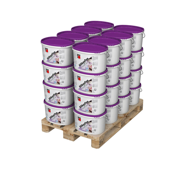 32 x Baumit SilikonTop Kratzputzstruktur 2,0 mm weiß 25 kg