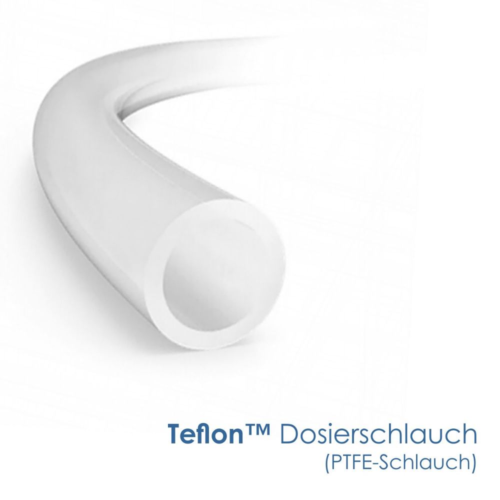 PTFE (Teflon™) Dosierleitung natur 4,0x6,0mm (Wand: 1,0mm) Verwendung druckseitig für Chlor, PH+/