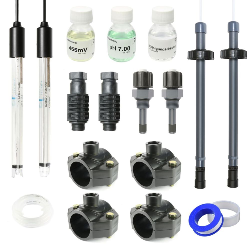 GT dualbasic PH + REDOX (Chlor) automatische Dosieranlage mit ABS & Bypass & SDM inkl. Zubehör