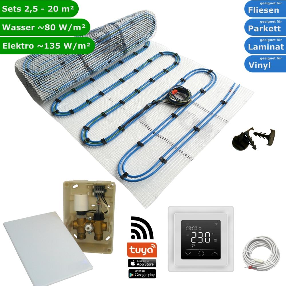 HWT Duo Hybrid Fußbodenheizung Set & Regelset WLAN Touch (w) HWT Duo Hybrid Fußbodenheizung Set & Regelset WLAN Touch (w)