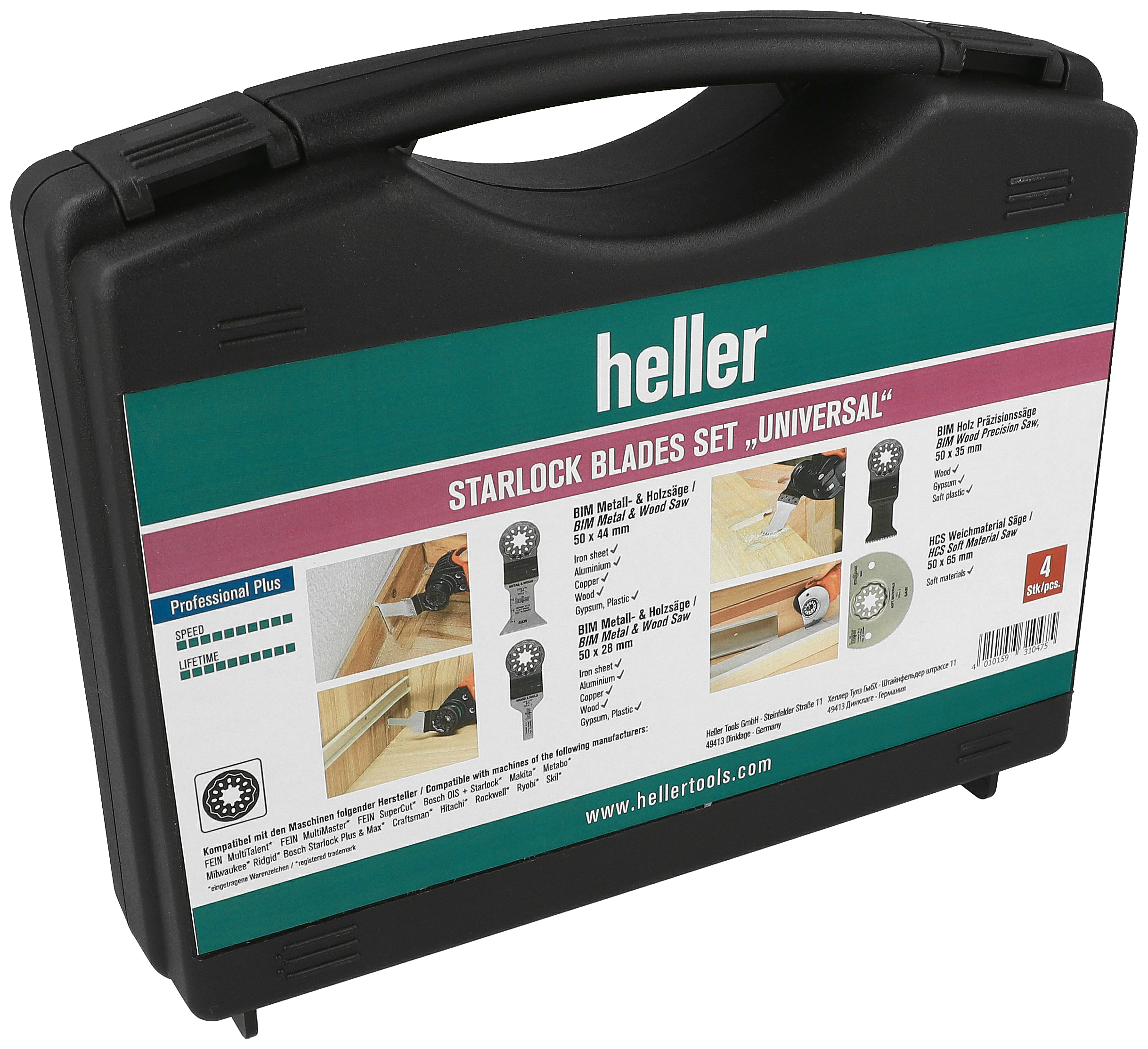 Heller Tools Starlock Universal Koffer-Set 4-teilig