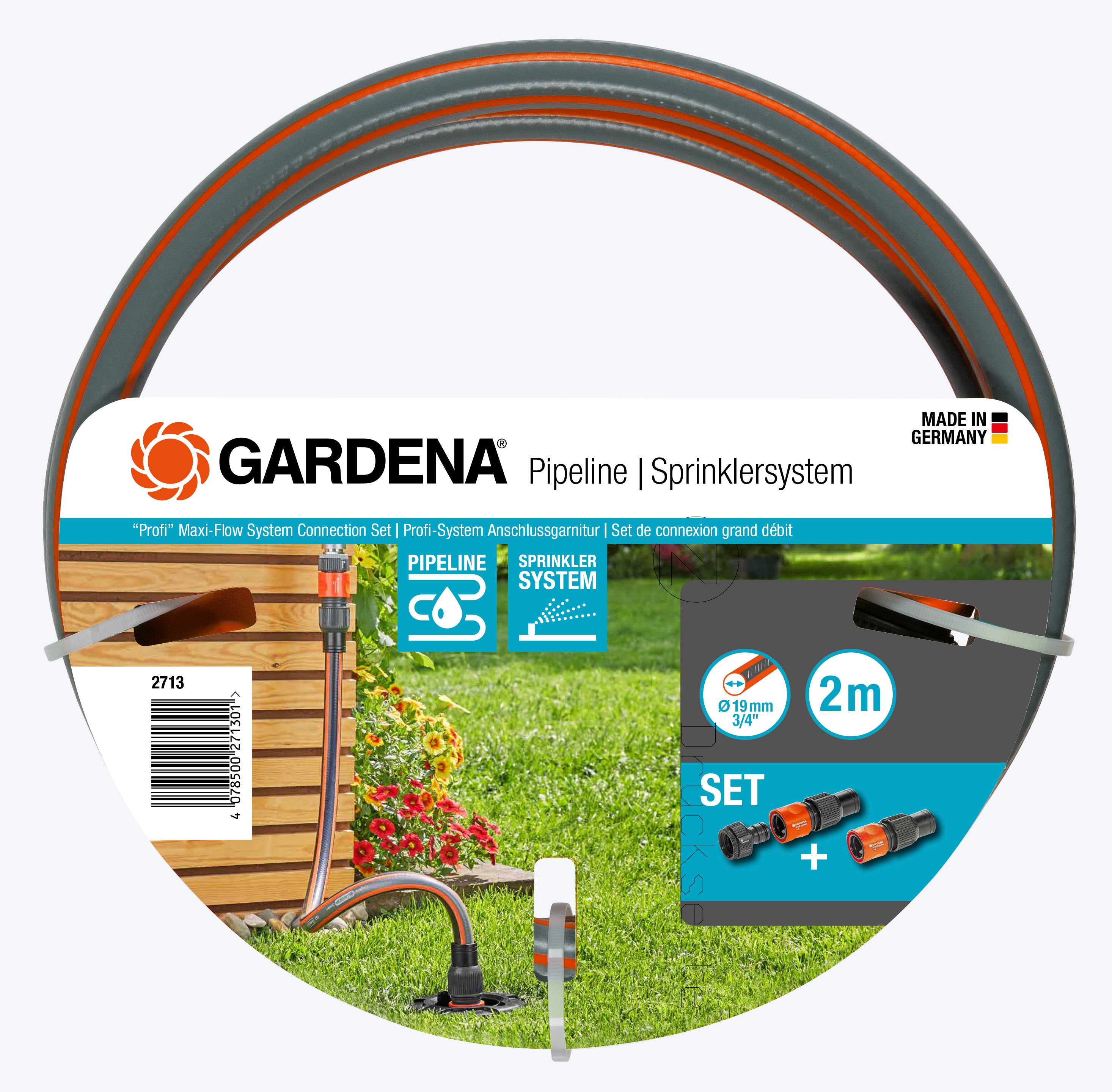 Gardena Anschlussgarnitur Profi-System, Sprinklersystem #02713-20.