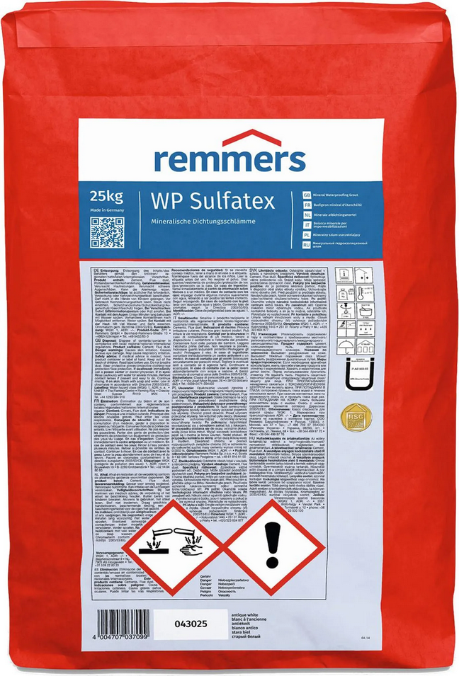 Remmers WP Sulfatex Sulfatexschlämme Schlämme Dichtschlämme 25 kg
