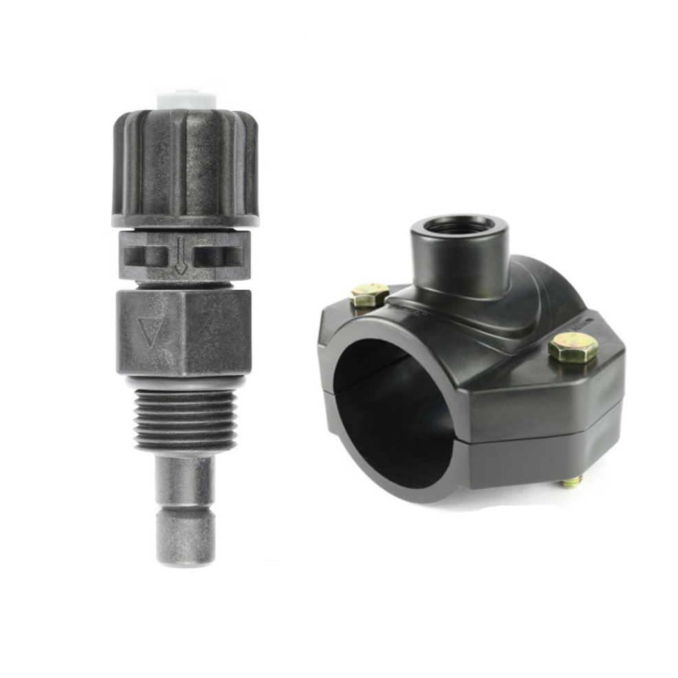 GT PP Dosierventil mit Verlängerung 1/2" 4x6mm und 63 mm Anbohrschelle