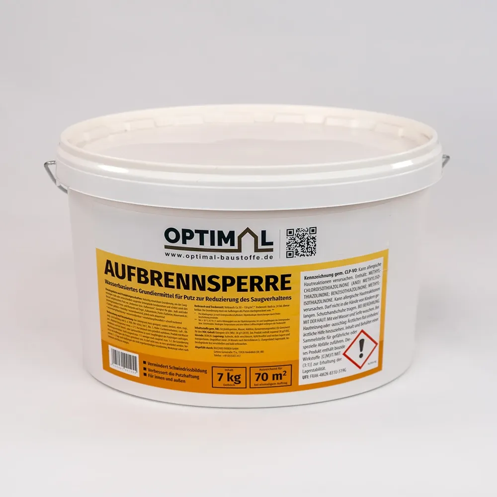 OPTIMAL Aufbrennsperre Grundierung gelblich für innen und außen 7 kg