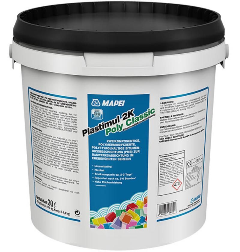 Mapei Plastimul 2k Poly Classic Bitumen Dickbeschichtung 30 Liter