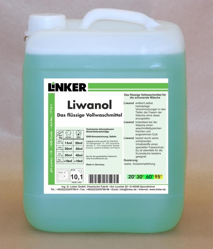 Linker Chemie Liwanol Vollwaschmittel Waschmittel flüssig 10,1 Liter