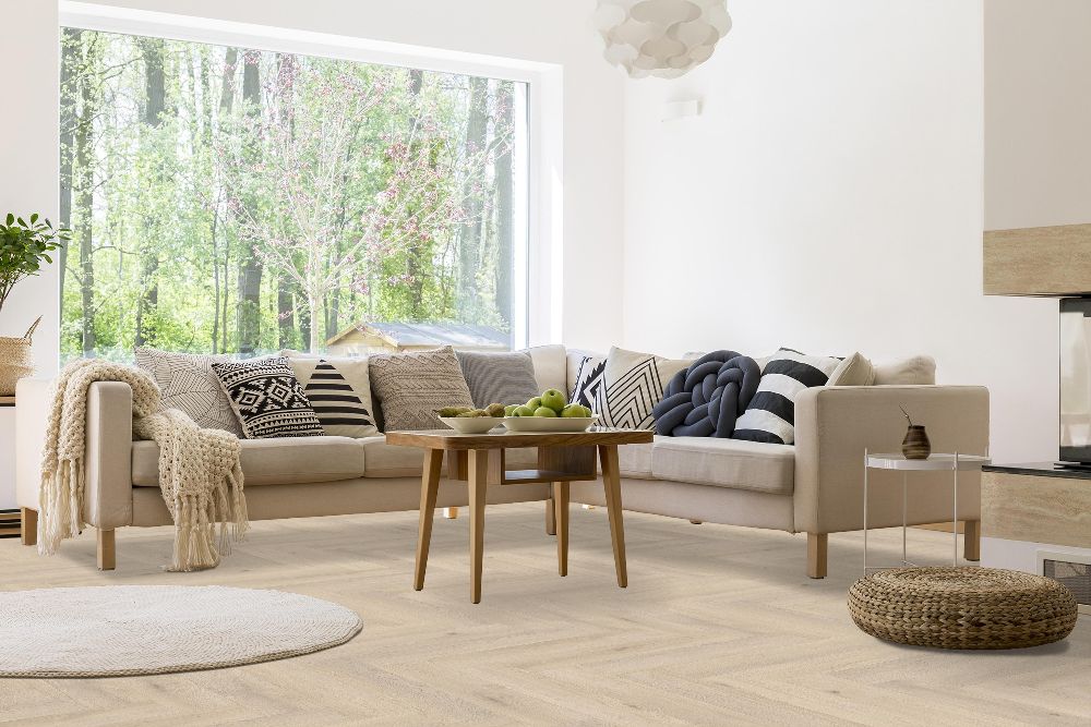 5,5 mm Click-Vinyl CHECK One 2490H Weitenhagen Oak Herringbone inkl. Trittschall VPE: 1,752 m²