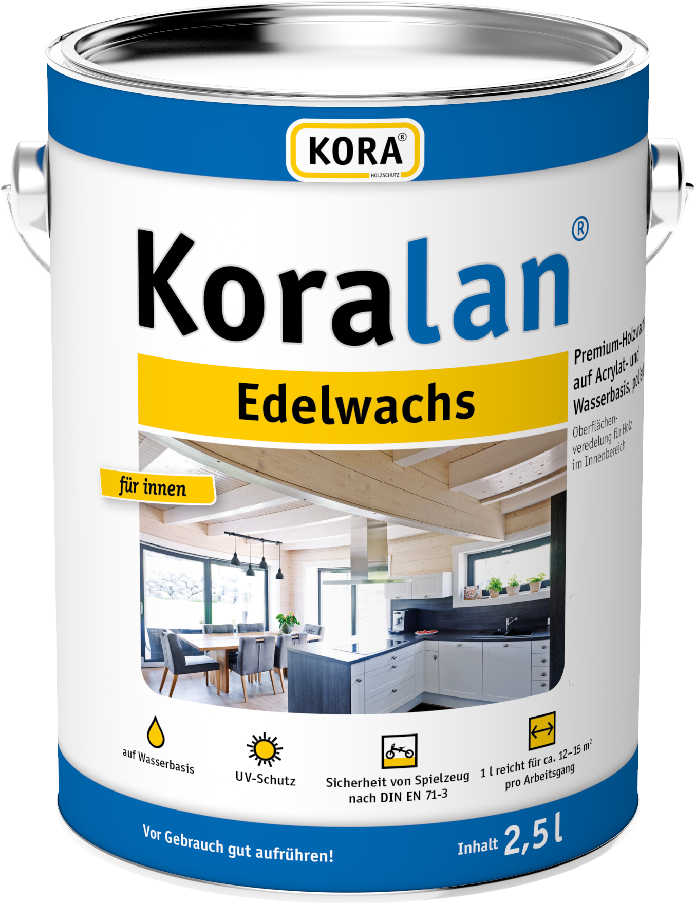 KORA Koralan Edelwachs 2,5 Liter in 9 Farben Wachs Holzwachs Holzschutz