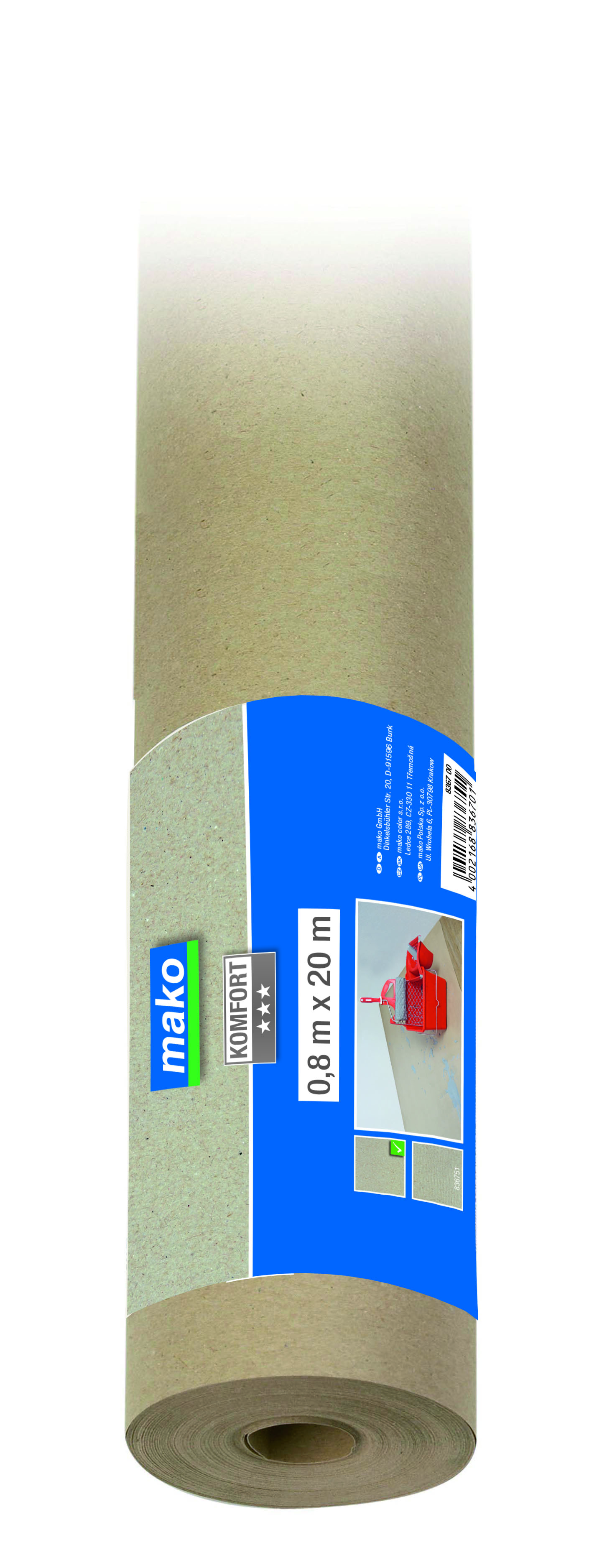 Maler-Abdeckpapier, glatt KOMFORT, 100 % Altpapier, ca. 100 g/m²