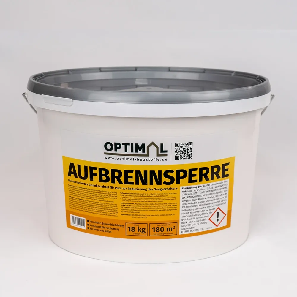 OPTIMAL Aufbrennsperre Grundierung gelblich für innen und außen 18 kg