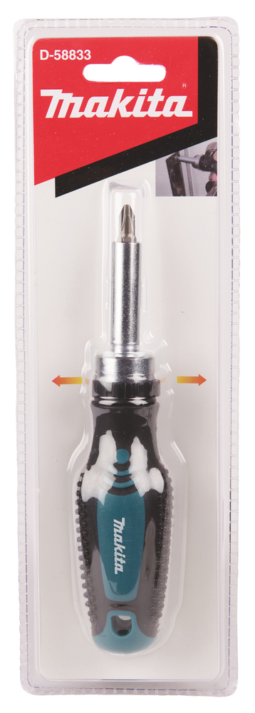 Makita umschaltbarer Ratschenschraubendreher mit 1/4" Bitaufnahme D-58833