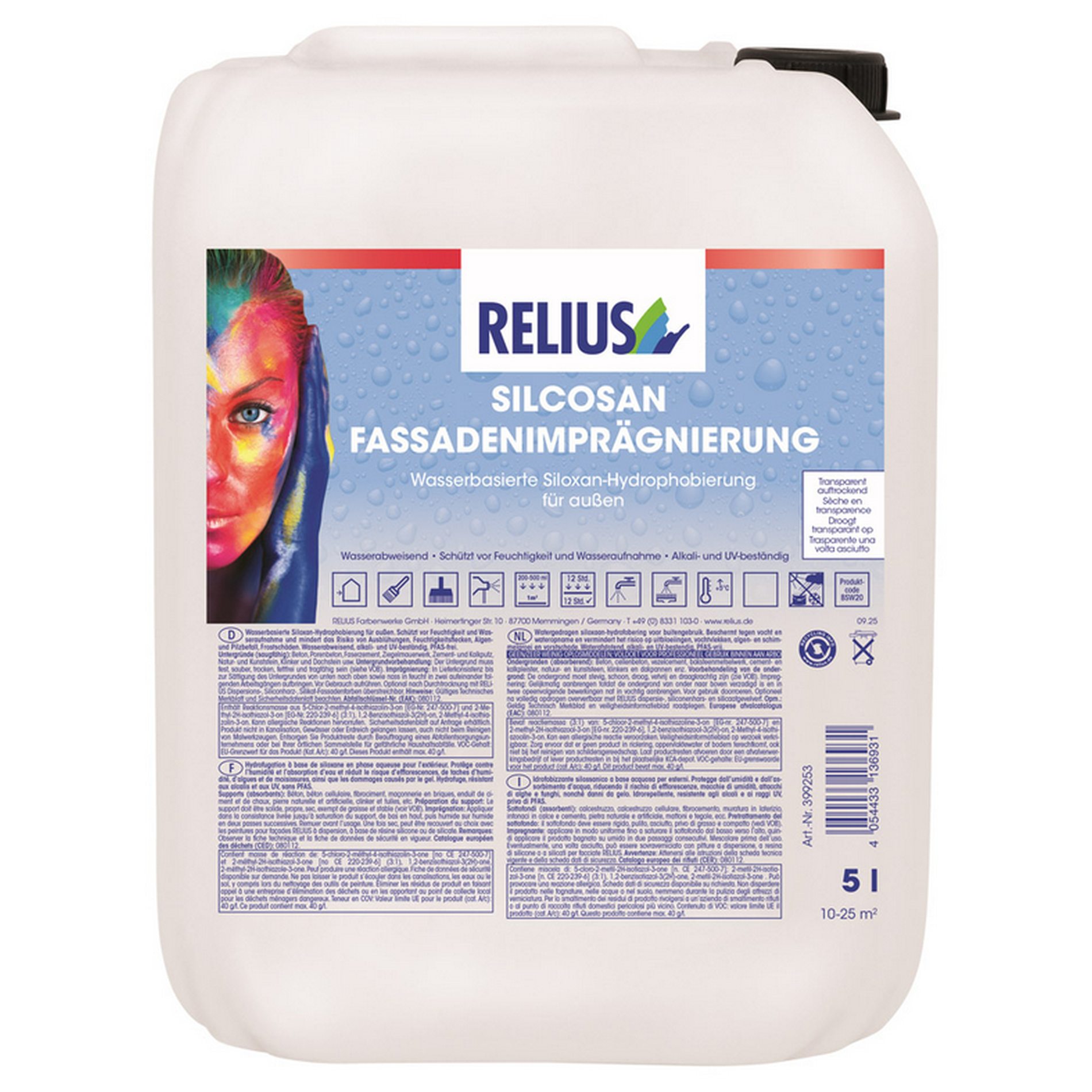 Relius Silcosan Hydrophob W farblos 5 Liter