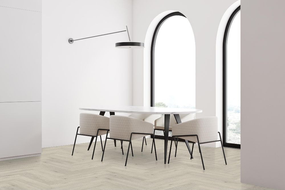 5,5 mm Click-Vinyl CHECK One 2492H Mühlenfeld Oak Herringbone inkl. Trittschall VPE: 1,752 m²