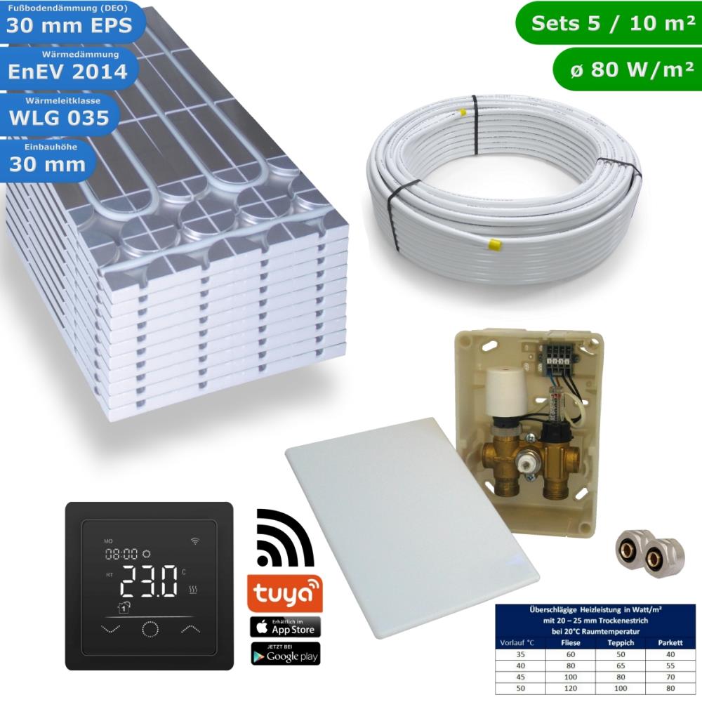 HWT DRY Trocken Fußbodenheizung Set E-Regelbox WLAN sw HWT DRY Trocken Fußbodenheizung Set E-Regelbox WLAN sw