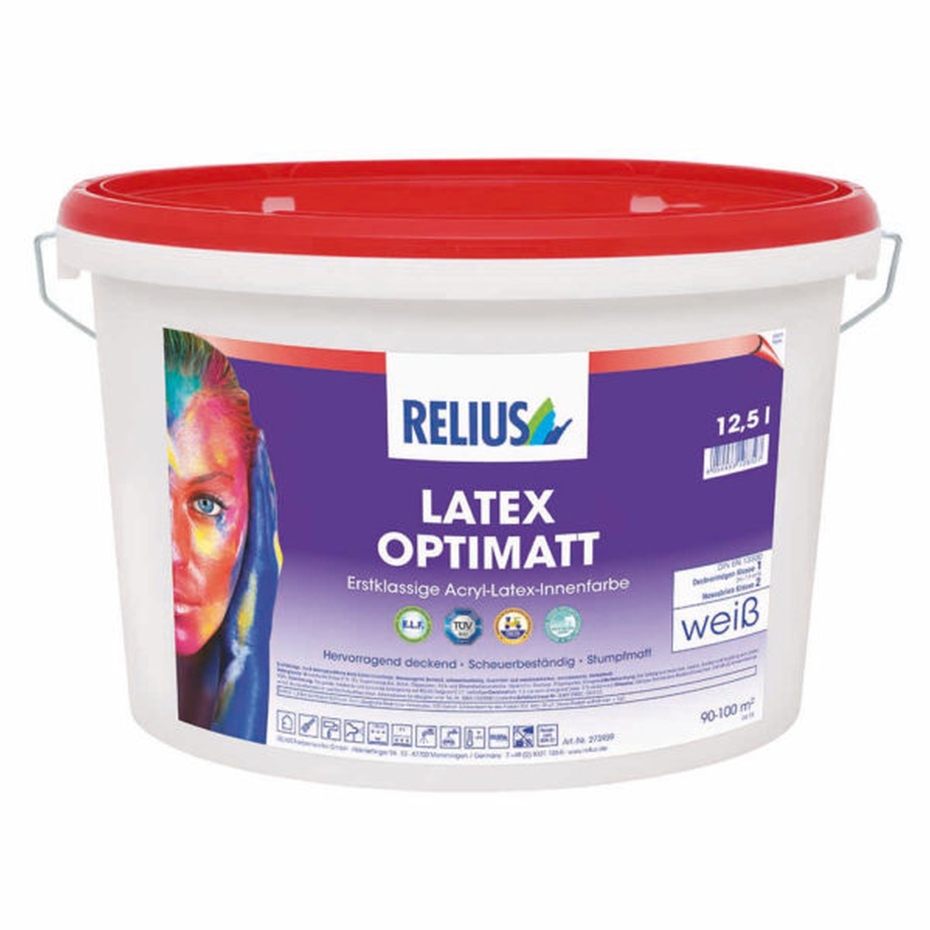 Relius Latex Optimatt Wandfarbe weiß