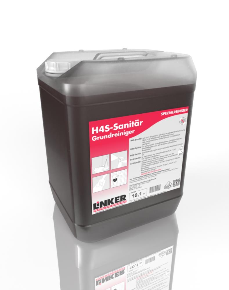 Linker Chemie H4S-Sanitär-Grundreiniger 10,1 Liter Sanitär, Schwimmbad, Fassaden Linker Chemie H4S-Sanitär-Grundreiniger 10,1 Liter Sanitär, Schwimmbad, Fassaden