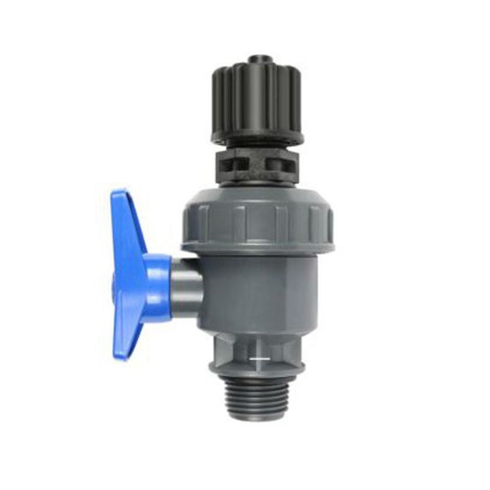 Kugelhahn 1/2"  mit Schlauchverschraubung Schlauchanschluss 4x6mm (IDxAD)