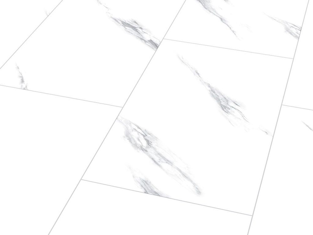 2,5mm Click-Vinyl CHECK One 2157 Alsberg Marmor Hochglanz-Fliese XL & Trittschall Standard 2,341 m²