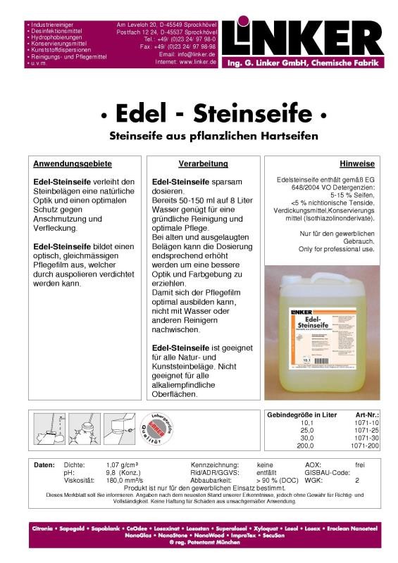 Linker Chemie Edel Steinseife für Naturstein / Kunststein 10,1 Liter